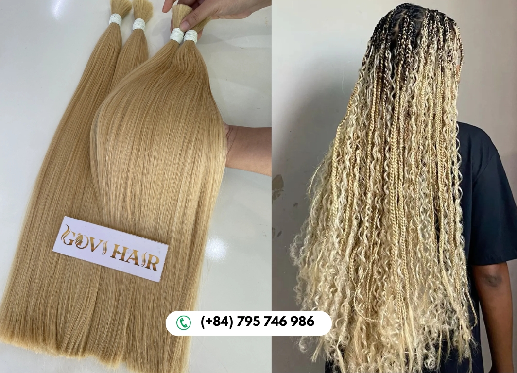 613 Blonde Bulk Hair Embodies Pure Luxury with Silky Texture