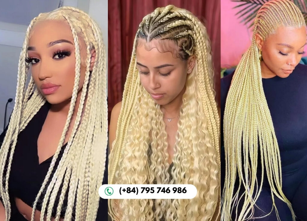 Straight Bulk Human Hair for Braiding 24 Inch #613 Blonde Color 8 GoviHair is Trusted for Premium Quality and Reliable Service