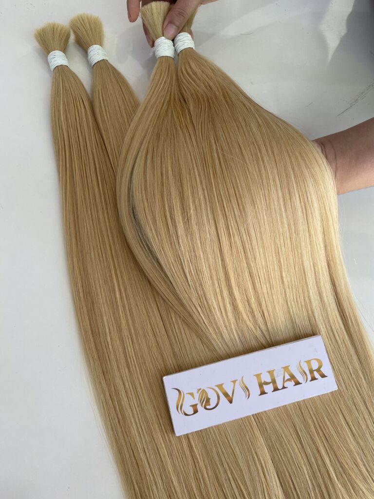 Natural Straight Bulk Human Hair #613 Blonde Color Raw Vietnamese Hair Natural Straight Bulk Human Hair #613 Blonde Color Raw Vietnamese Hair