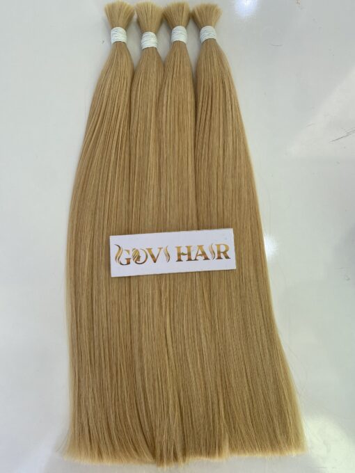 Natural Straight Bulk Human Hair #613 Blonde Color Raw Vietnamese Hair