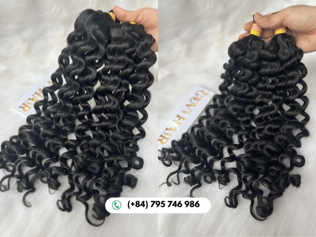 The Volume and Natural Shine of Deep Curly Bulk Hair for Braiding