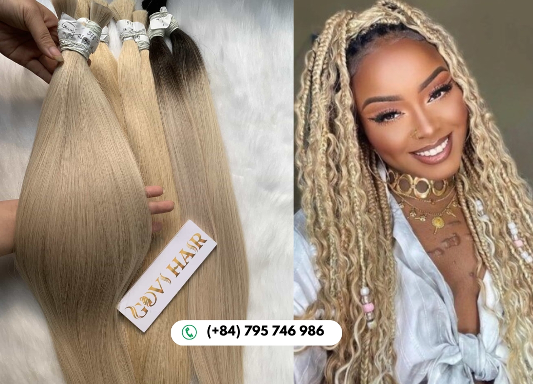 #12.0 Blonde Bulk Hair Offers Versatile Beauty