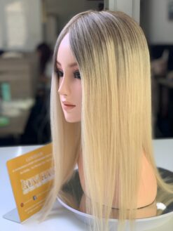 180 Density Ombre Color Human Hair Topper Mono