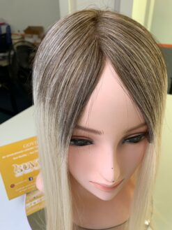 180 Density Ombre Color Human Hair Topper Mono