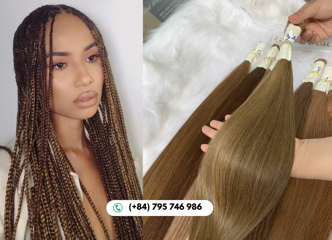 Straight Bulk Human Hair for Braiding #3 Color 4 #3 Dark Brown Straight Bulk Hair Combines Natural Elegance