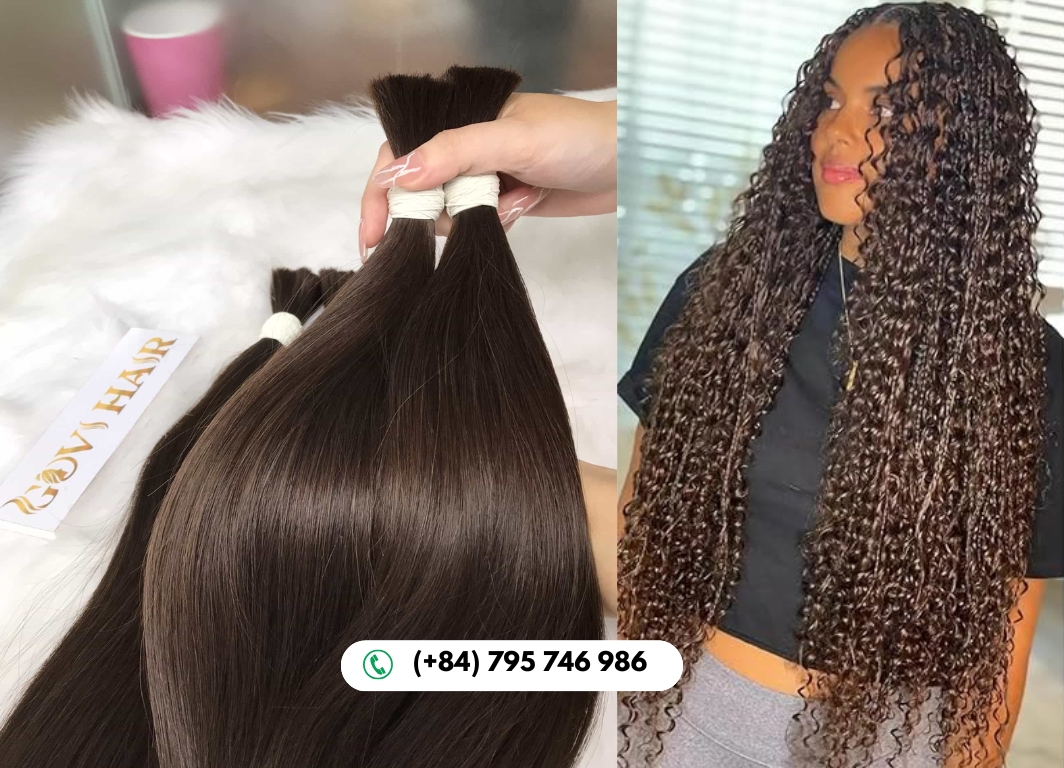 #4 Brown Bulk Hair Offers Natural Warmth and Versatility