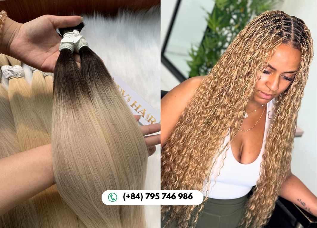 8/613 Ombre Bulk Hair Blends Platinum