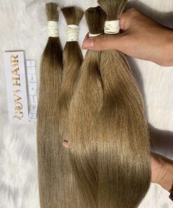 Straight Bulk Human Hair for Braiding 8c Color