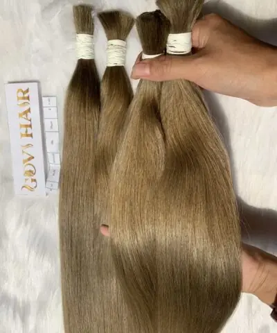 Straight Bulk Human Hair for Braiding 8c Color