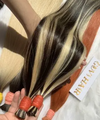 Human Hair Bundles with Straight in Mix Piano: 4, 6.1, and 9
