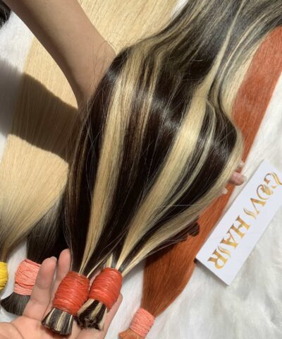 Human Hair Bundles with Straight in Mix Piano: 4, 6.1, and 9