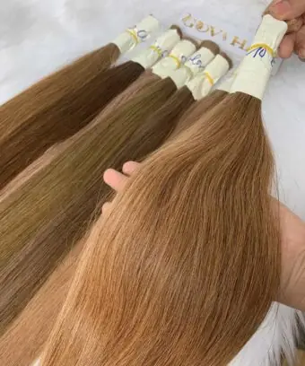 Straight Bulk Human Hair for Braiding 10 Color