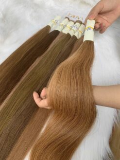 Natural Straight Human Hair Bulk Hair #10 Color Virgin Vietnamese Hair 5 Straight in #10 Color