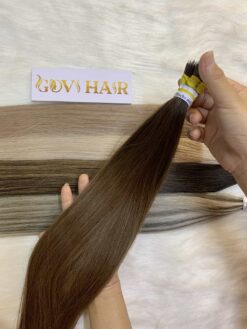 Straight Mocha Meilt Nanoring Hair Extension