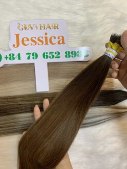 Straight Mocha Meilt Nanoring Hair Extension