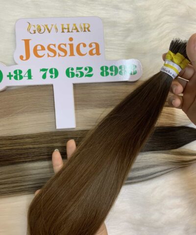 20 Inch Straight Mocha Melt Color Nano Ring Hair Extensions Premium Human Hair 8 Straight Mocha Meilt Nanoring Hair Extension