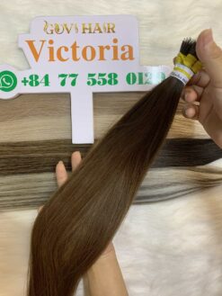Straight Mocha Meilt Nanoring Hair Extension
