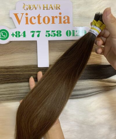 20 Inch Straight Mocha Melt Color Nano Ring Hair Extensions Premium Human Hair 7 Straight Mocha Meilt Nanoring Hair Extension