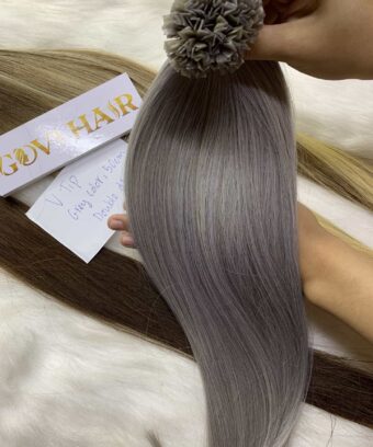 Super Smooth Hair Product Straight Grey Color V Tip