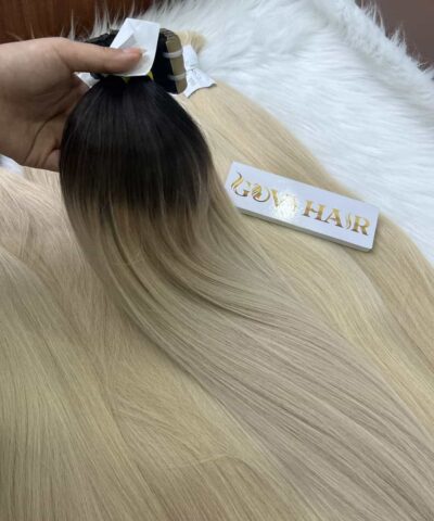 22 Inch Straight Ombre Color Human Hair Tape In Extensions 5 Straight Ombre Color Tape Hair Extensions