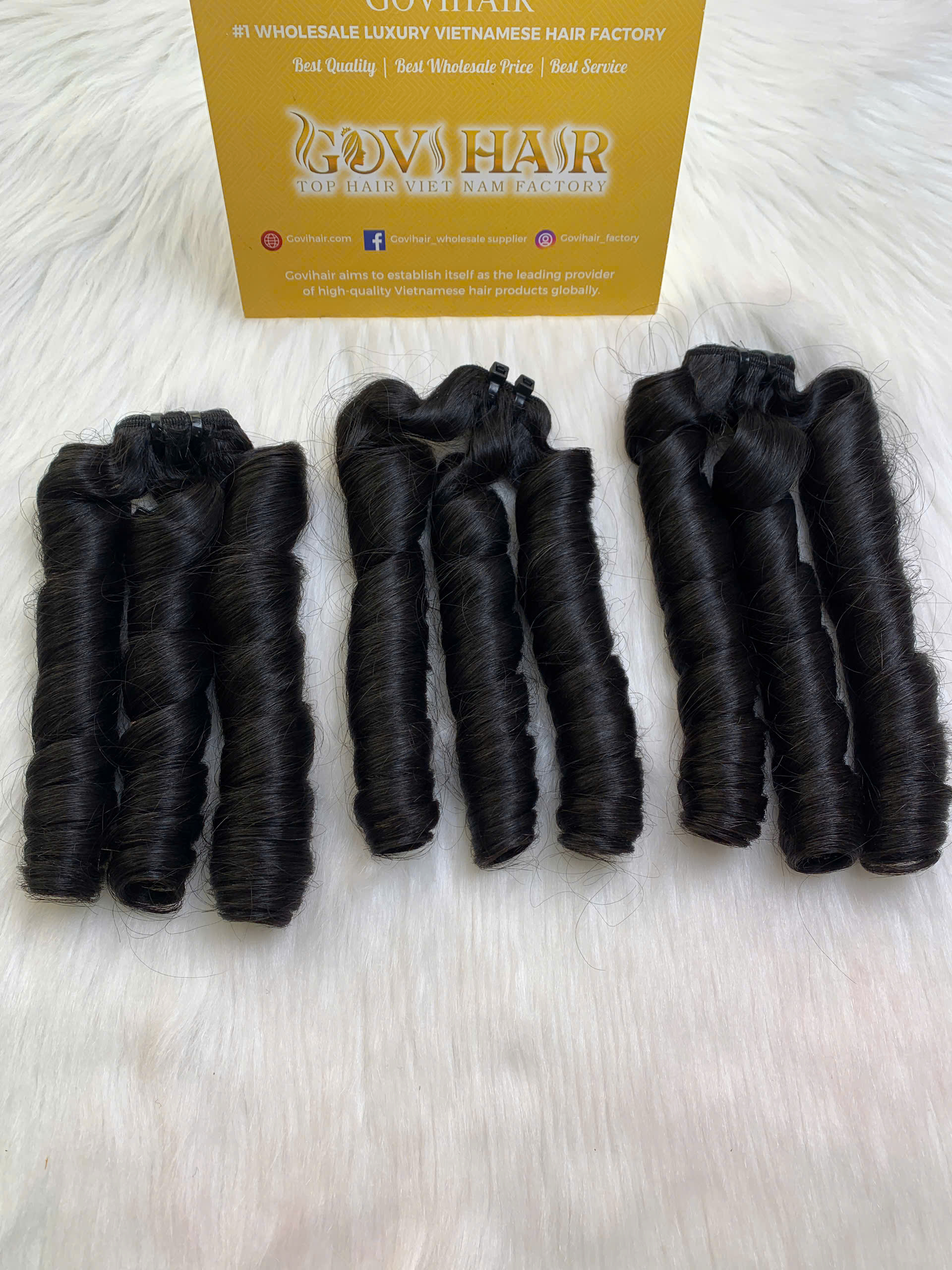 Bouncy Curly Machine Weft Hair Extensions Natural Color 1 weft - hair - bouncy - curly