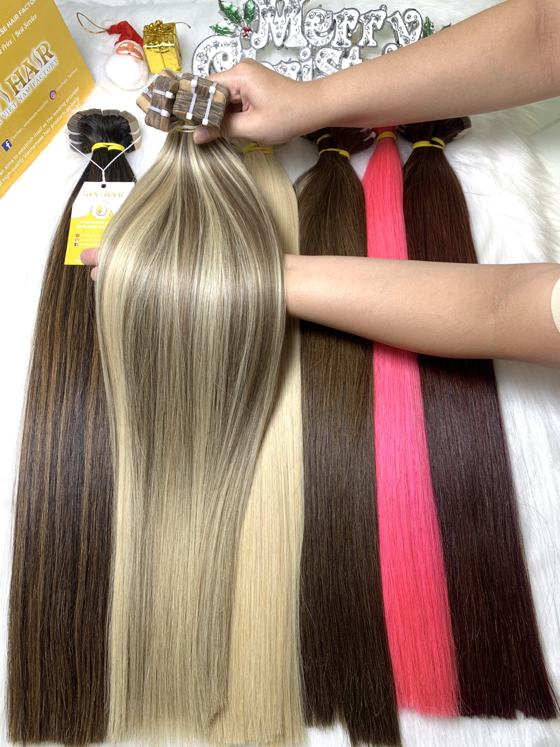 Straight Tape In Hair Extensions Piano Color 1 Tape in - bone straight - mix piano