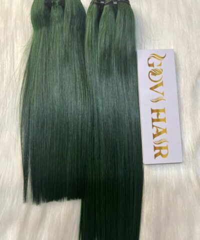 Bone straight Green Weft