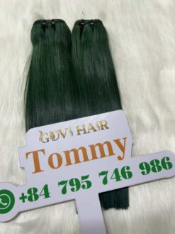 Bone straight Green Weft