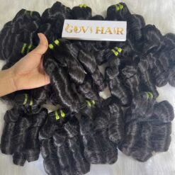 Weft Hair Extensions Bouncy Curly Black Natural #1B Color Raw Vietnamese Hair 11 Curly 1B- Natural Color Weft Curly