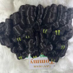 Weft Hair Extensions Bouncy Curly Black Natural #1B Color Raw Vietnamese Hair 10 Curly 1B- Natural Color Weft Curly