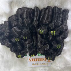Weft Hair Extensions Bouncy Curly Black Natural #1B Color Raw Vietnamese Hair 8 Curly 1B- Natural Color Weft Curly