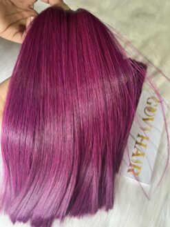 Bone Straight Red Wine Weft