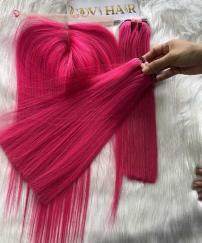 Pink Weft Bone Straight