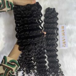 Raw Vietnamese Hair Tiny Ocean Wavy 1B- Natural Color Weft Curly