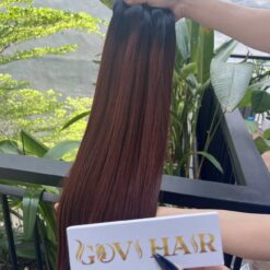 Bone Straight Ombre Brown Weft