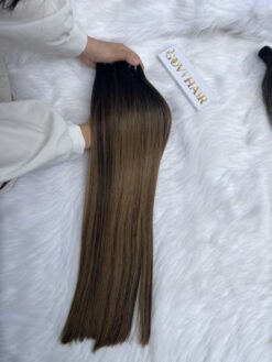 Weft Hair Extensions Bone Straight Dubai Color Raw Vietnamese Hair 9 weft hair