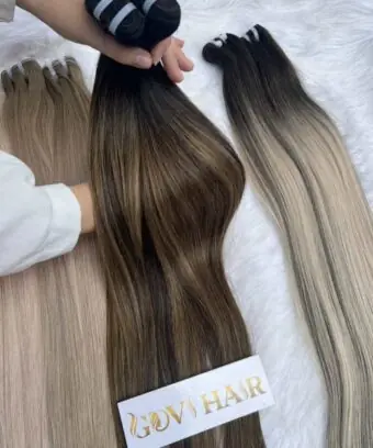 Bone Straight Machine Weft Hair Extensions 30 Inch Dubai Color