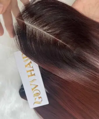 Closure 2x6 Ombre Brown Red Closure ( middle part)