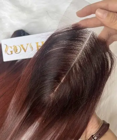 Closure 2x6 Ombre Brown Red Closure ( middle part)