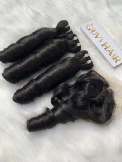 Spring Curly 1B Natural Color Weft Curly