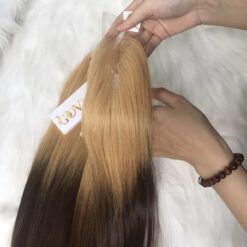 Bone Straight Ombre Brown Weft /Closure