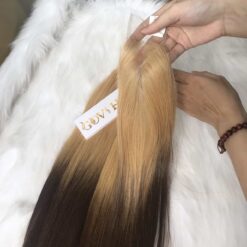 Bone Straight Ombre Brown Weft /Closure