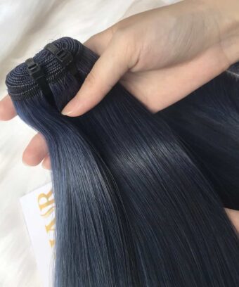 Bone Straight Dark Blue Weft
