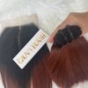Bone Straight Ombre Red Brown Color Weft