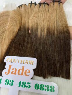 Bone straight Ombre blond/ brown Weft
