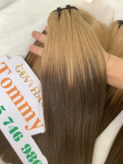 Bone straight Ombre blond/ brown Weft