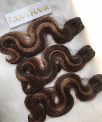 Body Wave Machine Weft Hair Extensions 26 Inch Mix Piano Color 6 Body Wave Piano color Weft wave