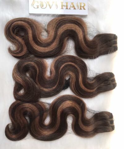 Body Wave Machine Weft Hair Extensions 26 Inch Mix Piano Color 7 Body Wavy Machine Weft Hair Extensions Mix Piano