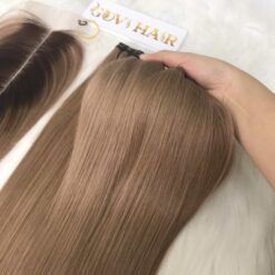 Natural Weft Hair Bone Straight Colored Weft