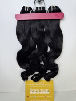Body Wave Single Machine Weft Hair Extensions 22 Inch #1B Natural Black Color